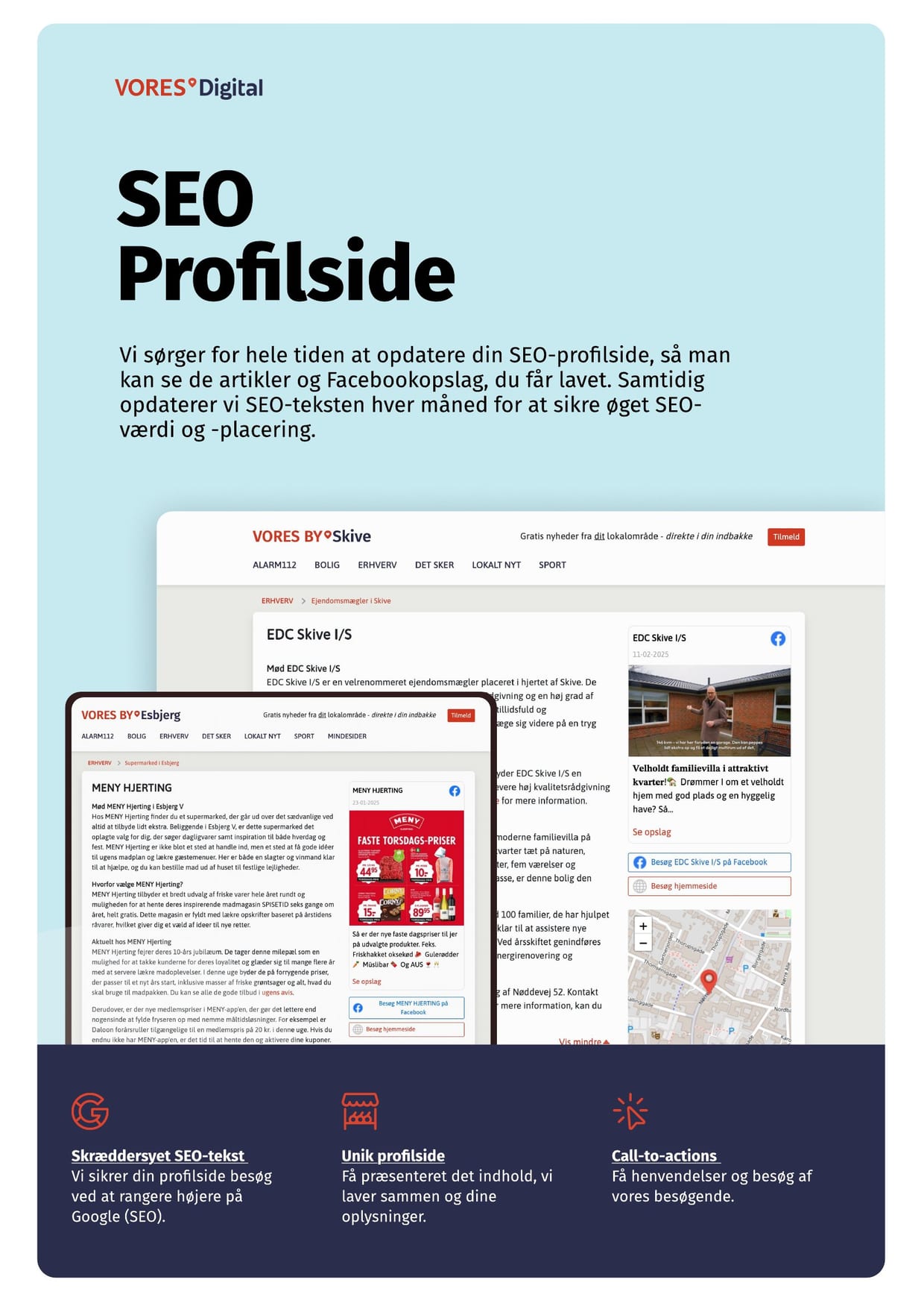 Produktark for Profilside