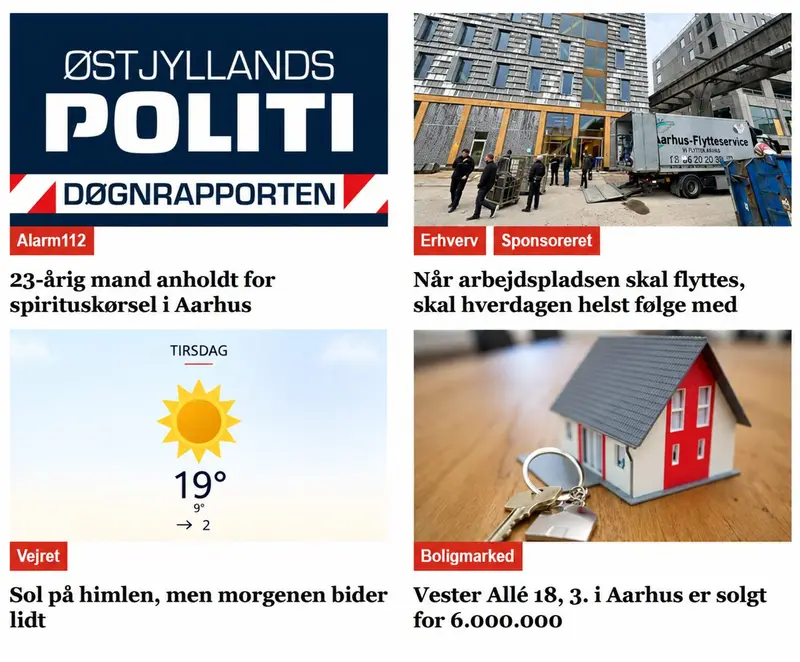 Udsnit af Vores Digitals lokale nyhedsbrev